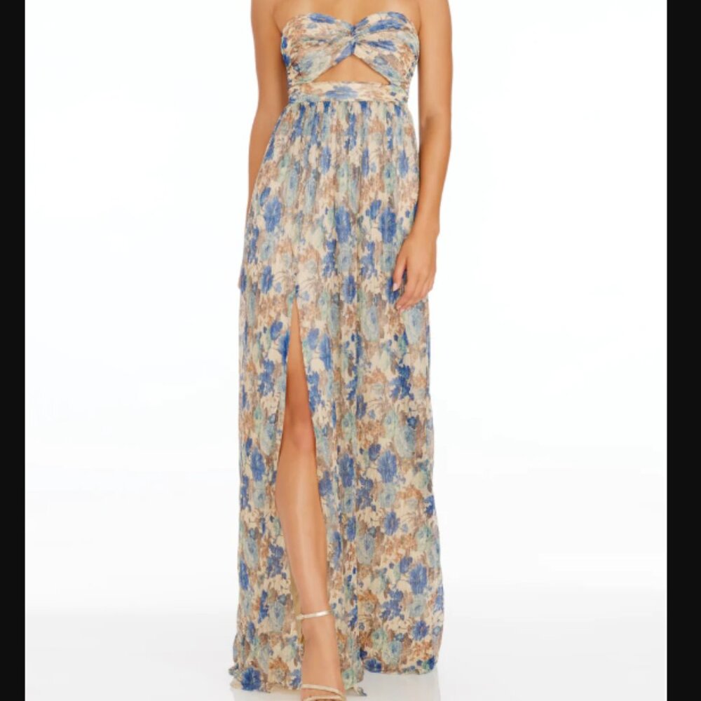 Dress the Population The Angelique Gown COBALT MULTI size XL